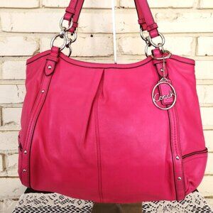 Coach | Bags | Euc Coach Alexandra Hot Pink Leather Shoulder  display picture 3
